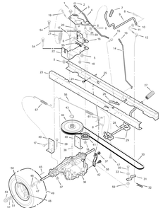 Motion Drive Diagram and Parts List for 385011X50B 2003 Briggs and Stratton Lawn Tractor
